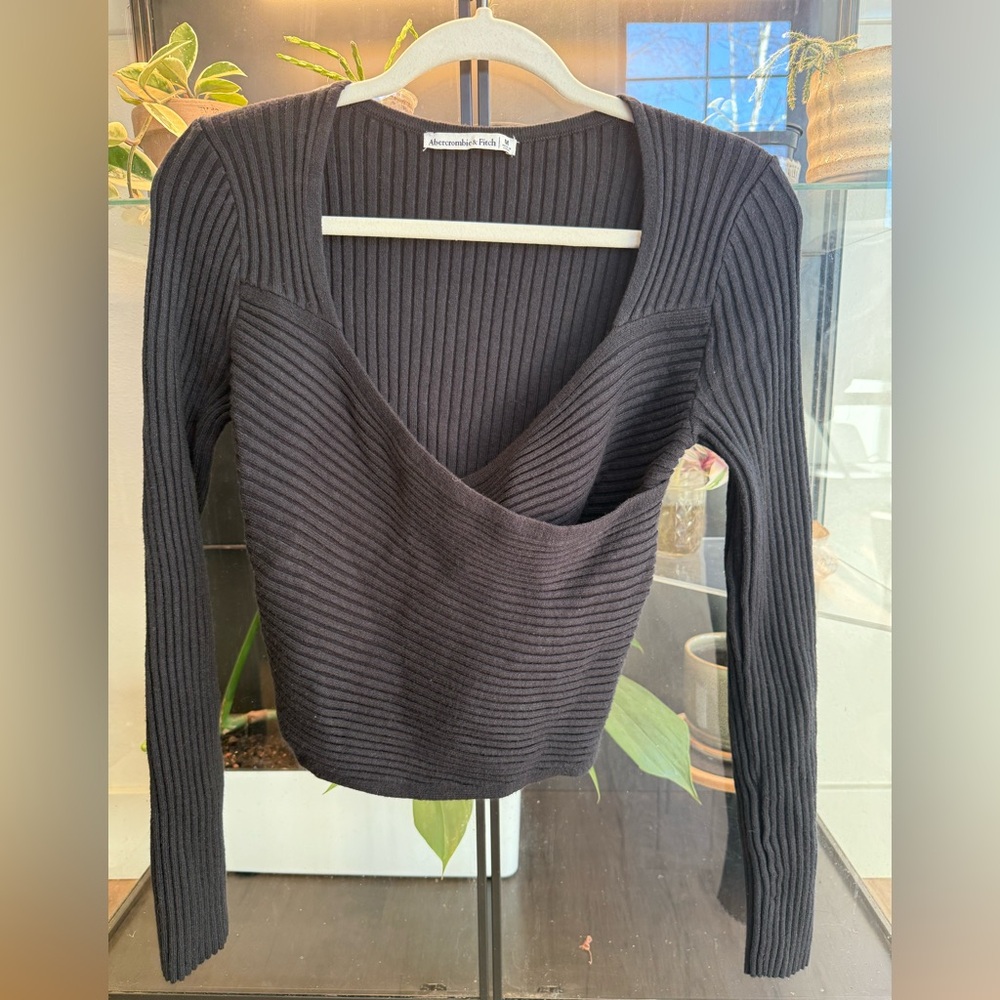Abercrombie faux wrap sweater